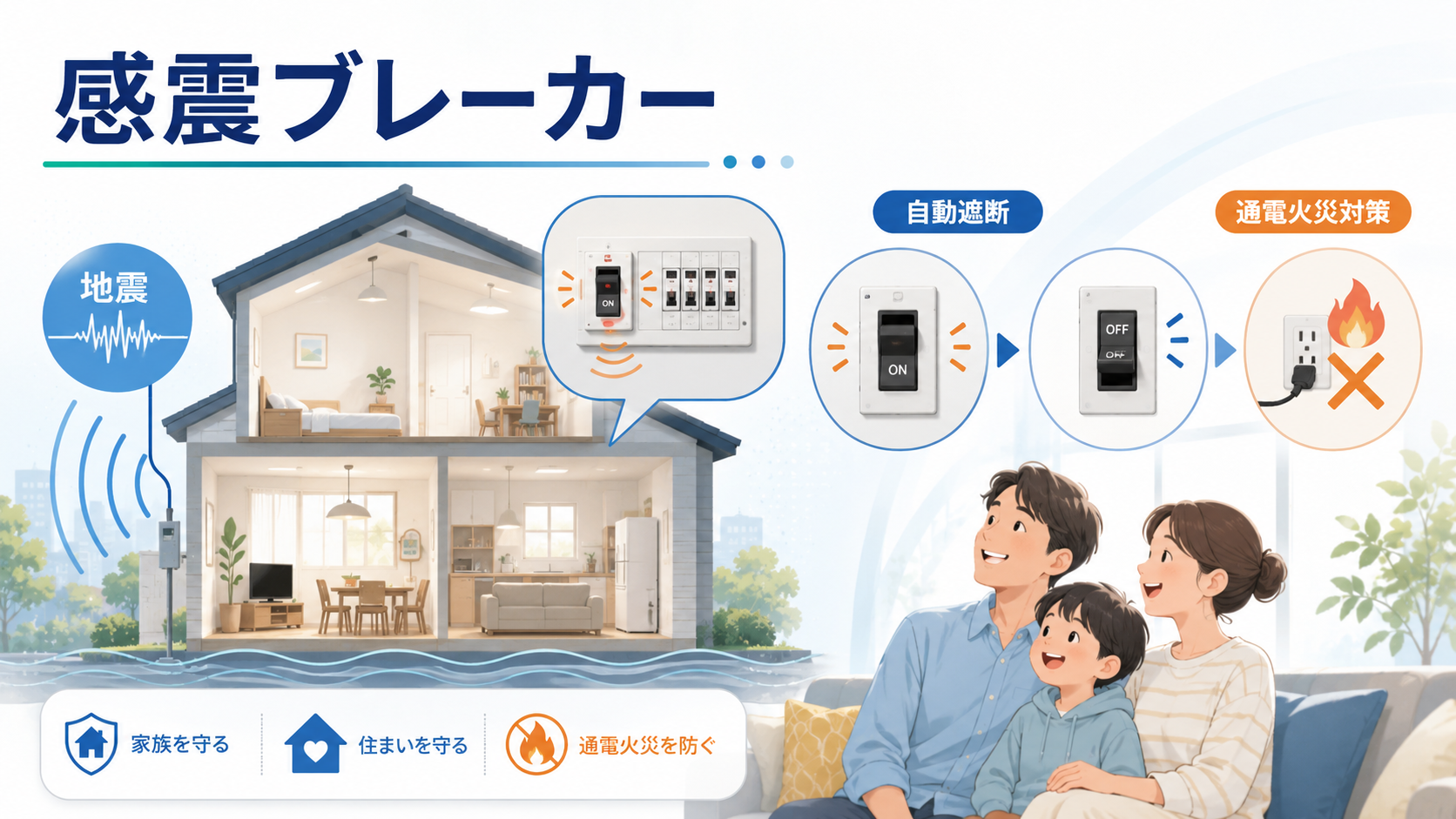 感震ブレーカー補助金一覧2026｜最大7万5,000円例・対象自治体と申請方法の解説図解1