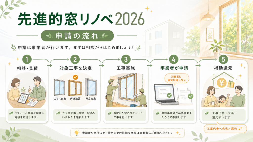 先進的窓リノベ2026｜住宅最大100万円・対象工事と申請方法の解説図解4