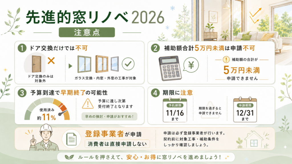 先進的窓リノベ2026｜住宅最大100万円・対象工事と申請方法の解説図解5