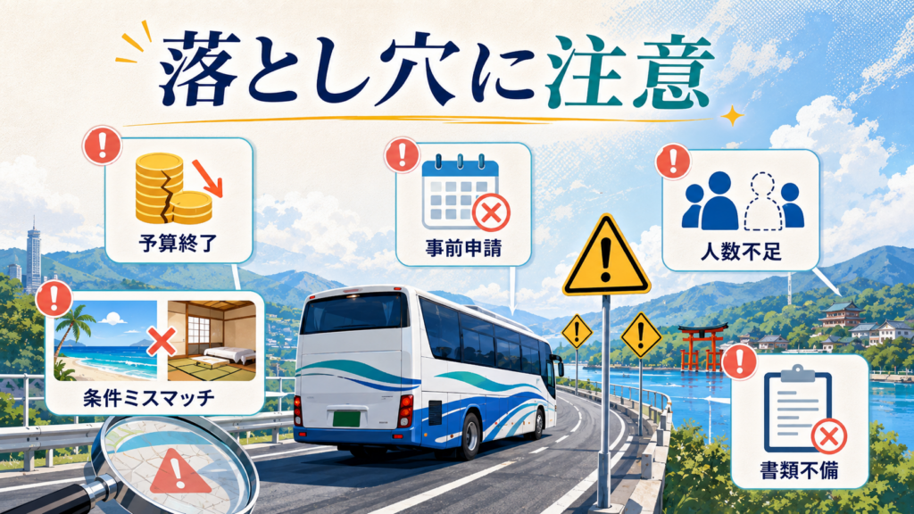全国 貸切バス助成金・補助金団体旅行・修学旅行のバス代を1台最大7万円補助｜対象自治体一覧と申請の落とし穴の解説図解6