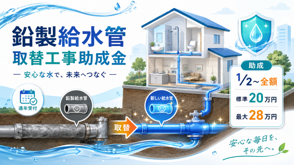 鉛製給水管取替工事助成金最大28万円・全国自治体一覧の解説図解1