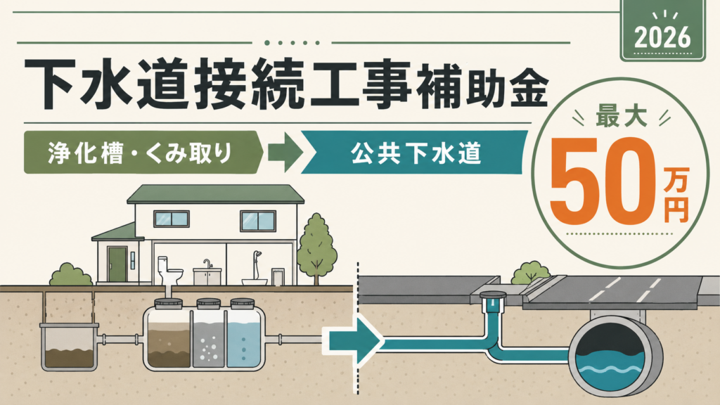 下水道接続工事補助金最大50万円・全国自治体一覧・水回り改修の解説図解1