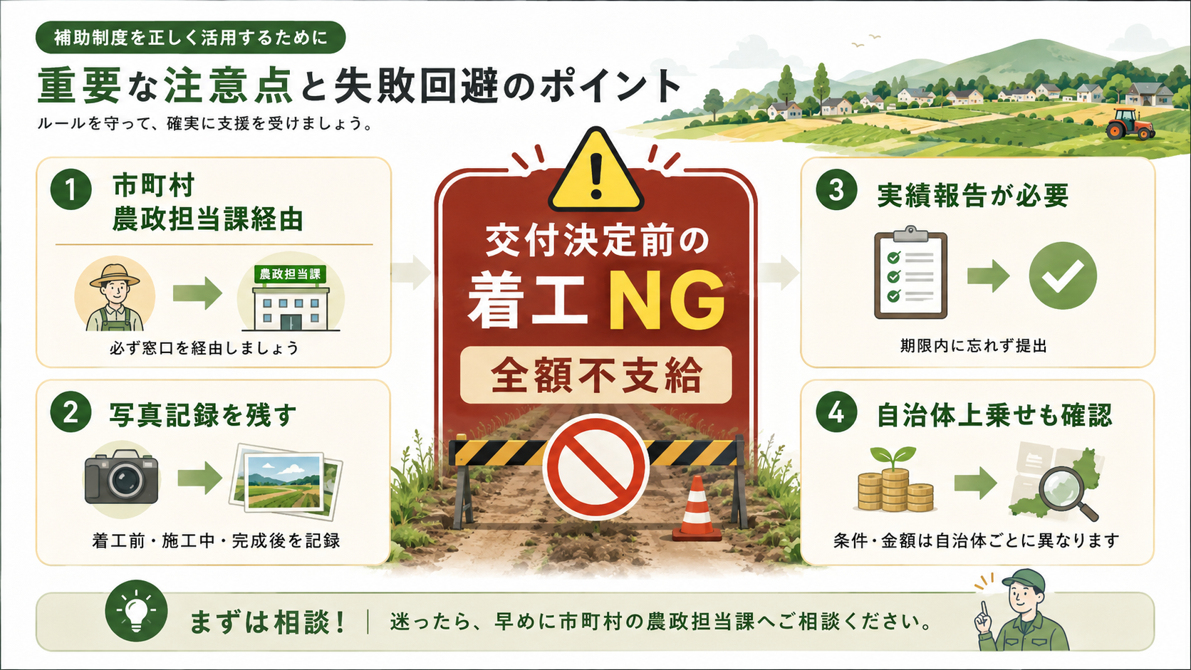 耕作放棄地補助金【令和8年度】後継3制度と最大1,500万円を解説 の解説イラスト4