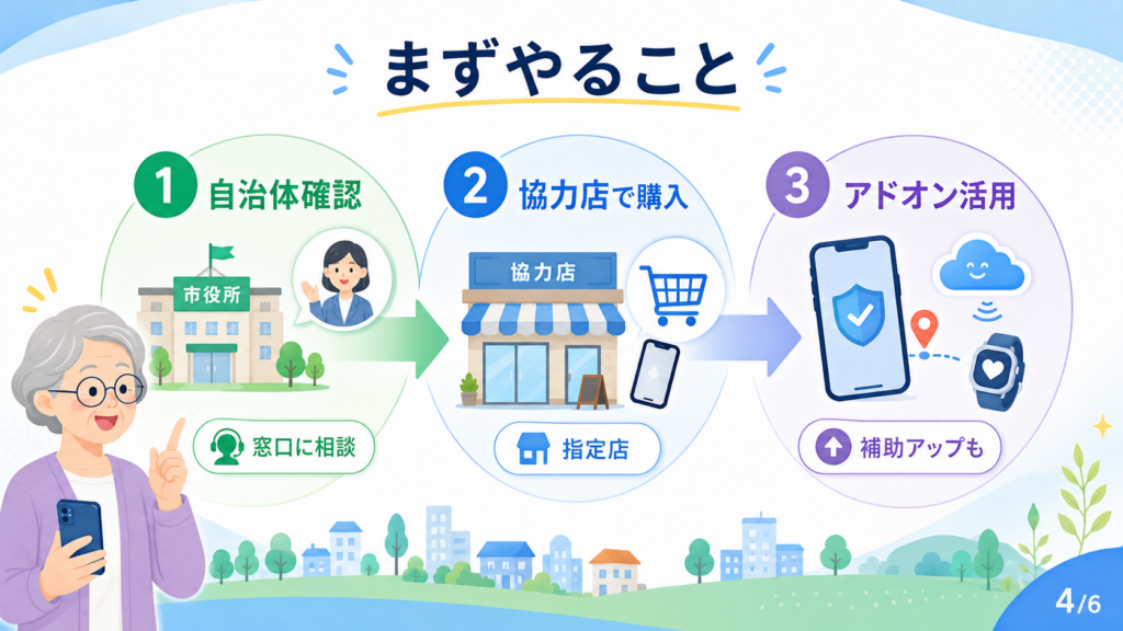 高齢者スマホ補助金【令和8年度】最大32,000円│いつまで・申請方法・自治体別ガイド の解説イラスト4