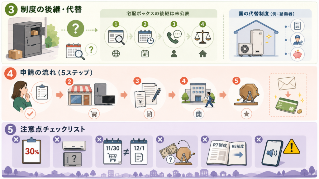 多気町省エネ家電補助は終了｜シャープ助成・宅配後継未公表の解説図解4