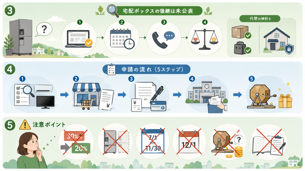 多気町省エネ家電補助は終了｜シャープ助成・宅配後継未公表の解説図解5