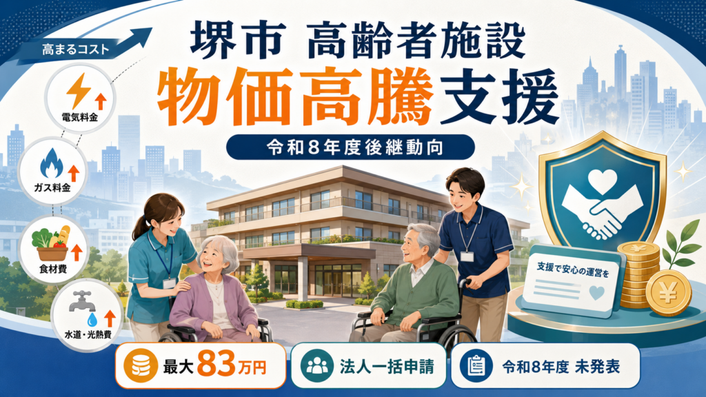 堺市 高齢者施設物価高騰支援金 最大83万円の解説図解1