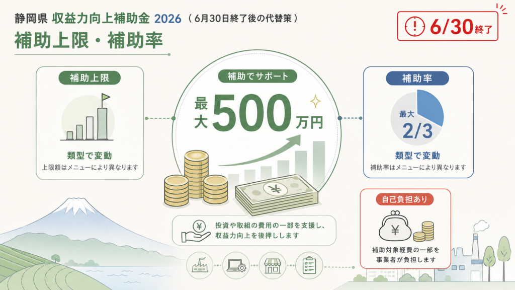 静岡県収益力向上補助金2026｜6月30日終了後の代替策の解説図解3