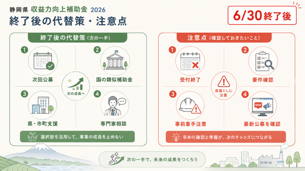 静岡県収益力向上補助金2026｜6月30日終了後の代替策の解説図解5
