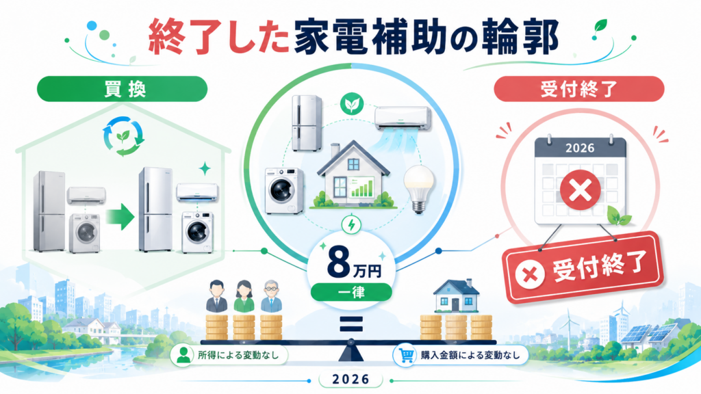 三郷市 省エネ家電補助金は終了｜後継不在の現状と次の一手の解説図解2
