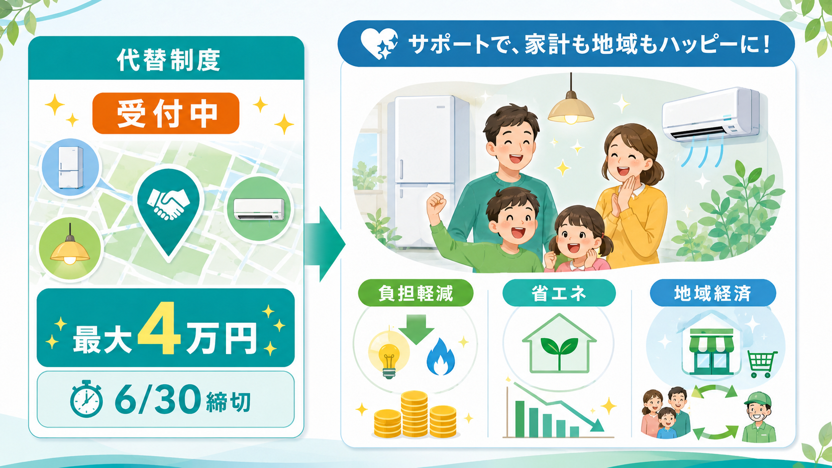 霧島市省エネ家電補助金 令和8年度 再開はいつ?最新情報と代替制度 の解説イラスト6
