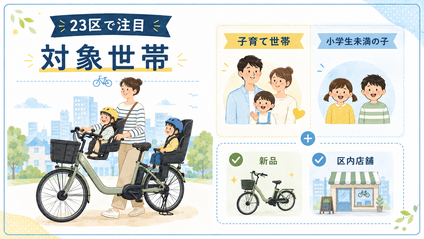 東京23区の電動自転車補助金｜葛飾区5万円の解説図解2
