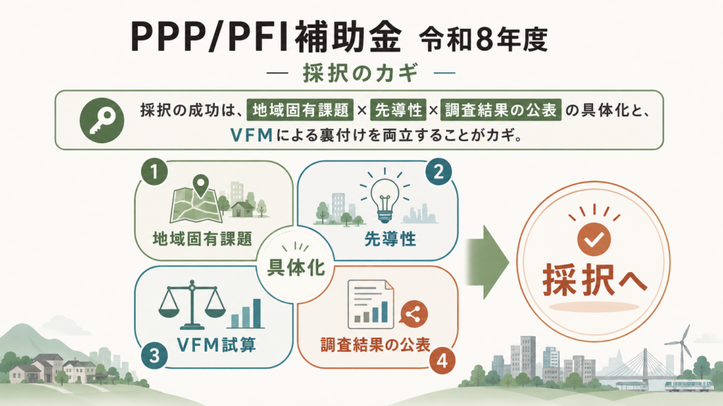 PPP/PFI補助金 令和8年度|受付終了後の後継と採択のコツの解説図解3