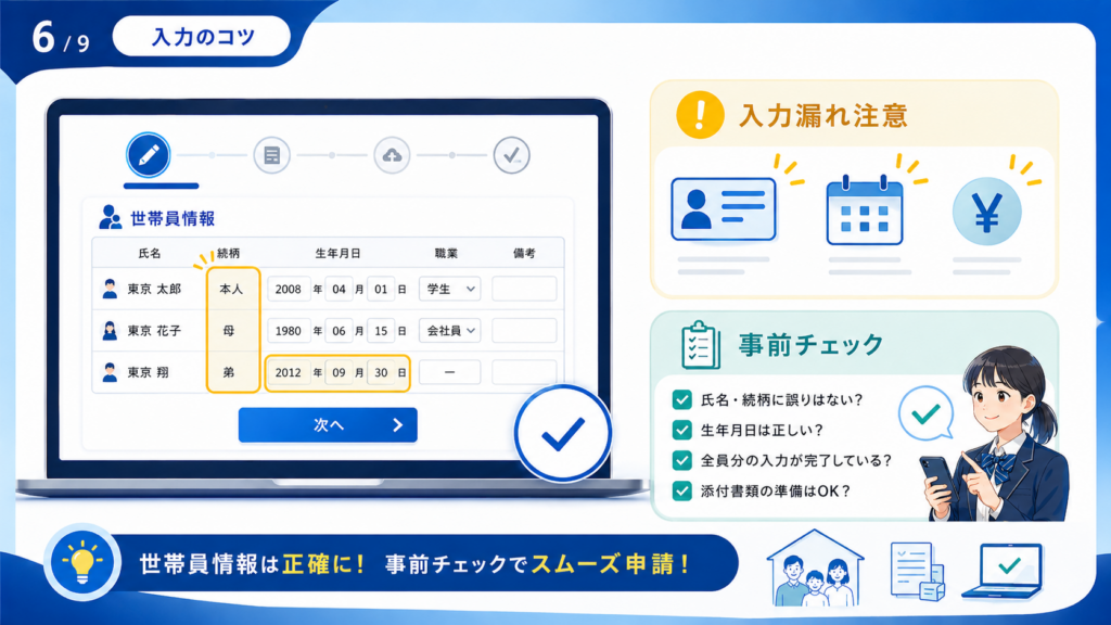 東京都 授業料軽減助成金 申請書の書き方の解説図解6