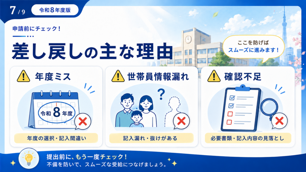 東京都 授業料軽減助成金 申請書の書き方の解説図解7