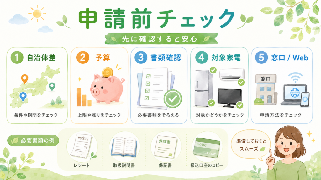 福岡県 省エネ家電補助金【令和8年度】8自治体を比較・一覧 の解説イラスト2