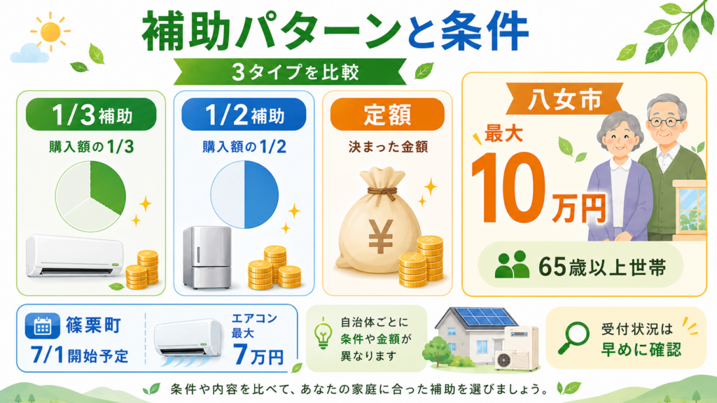 福岡県 省エネ家電補助金【令和8年度】8自治体を比較・一覧 の解説イラスト3