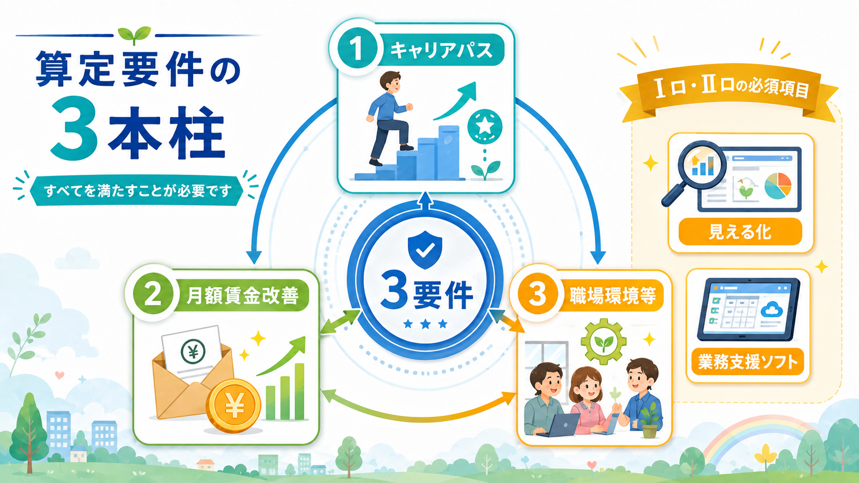 放課後等デイサービス 処遇改善加算【令和8年度】加算Ⅰロ16.1%・算定要件・届出ガイド の解説イラスト2