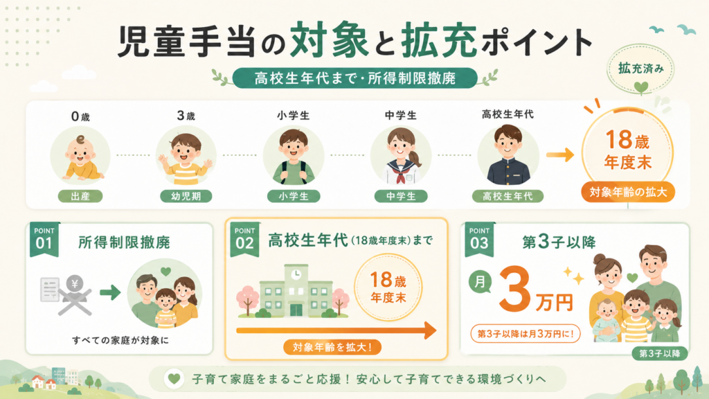 岐阜県の子育て給付金・補助金一覧2026|10万円・児童手当までの解説図解2