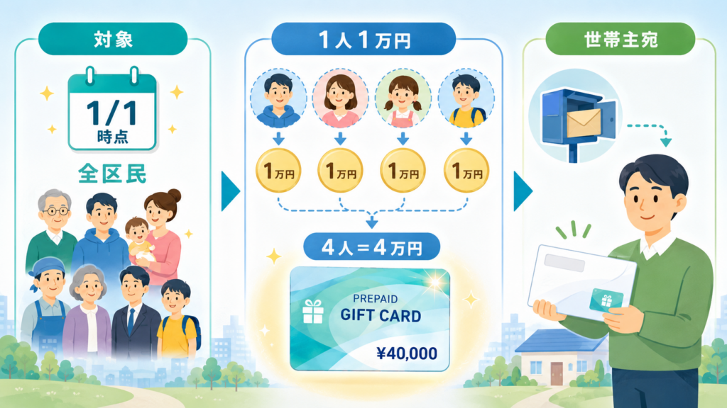 お知らせはがき発送からゆうパック到着、2026年12月31日の使用期限までの時系列スケジュール図