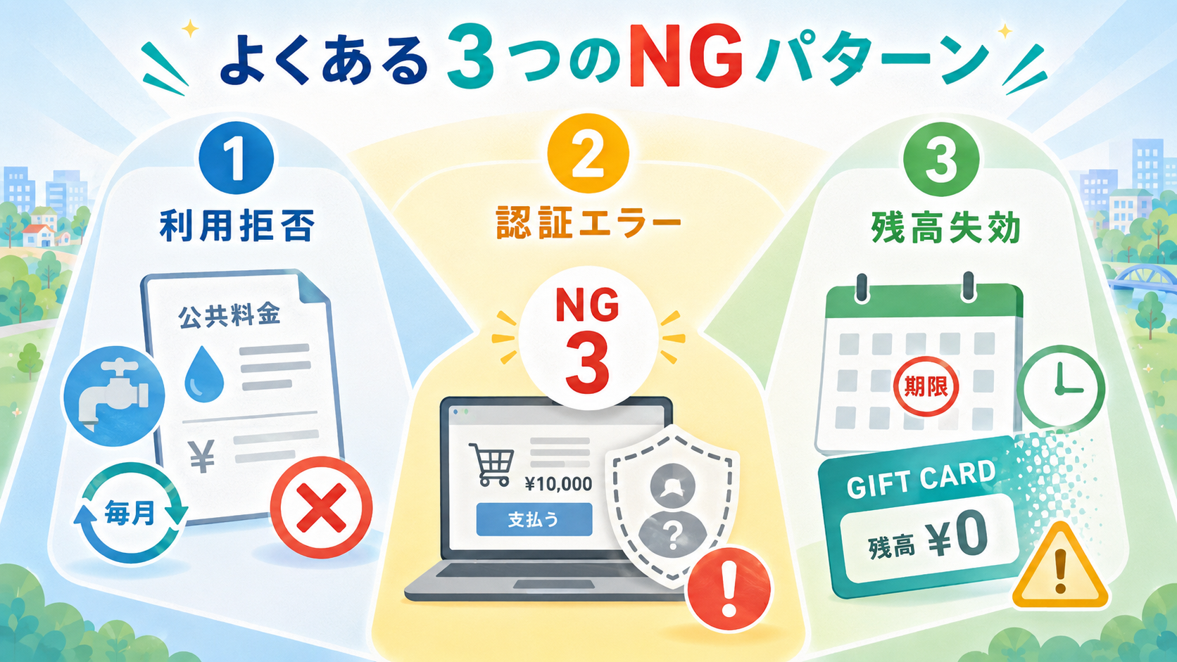 いたばし区民生活応援事業|使えない店・NG例・失敗しない使い方 の解説イラスト7