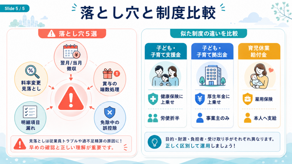 子ども・子育て支援金 給与担当者ガイド2026|計算・賞与・明細・育休 の解説イラスト5