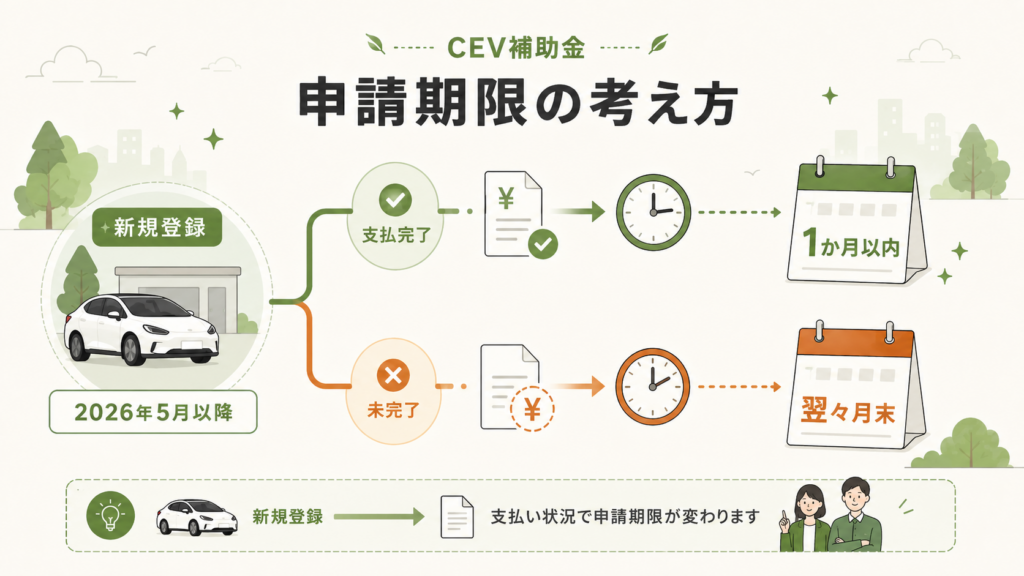 CEV補助金の申請窓口｜Web手順・郵送先の解説図解5
