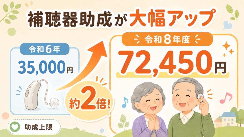 品川区 高齢者補聴器購入費助成最大72,450円・所得制限なしの解説図解1