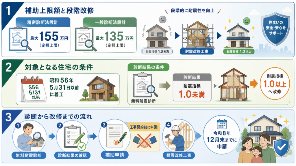 刈谷市 木造住宅耐震改修費補助最大155万円・条件と申請の解説図解1