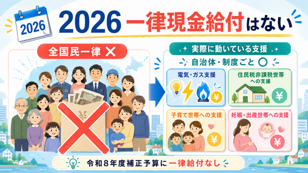 2026年給付金 最新スケジュール全国まとめ｜いつ・いくら誰が対象の解説図解1