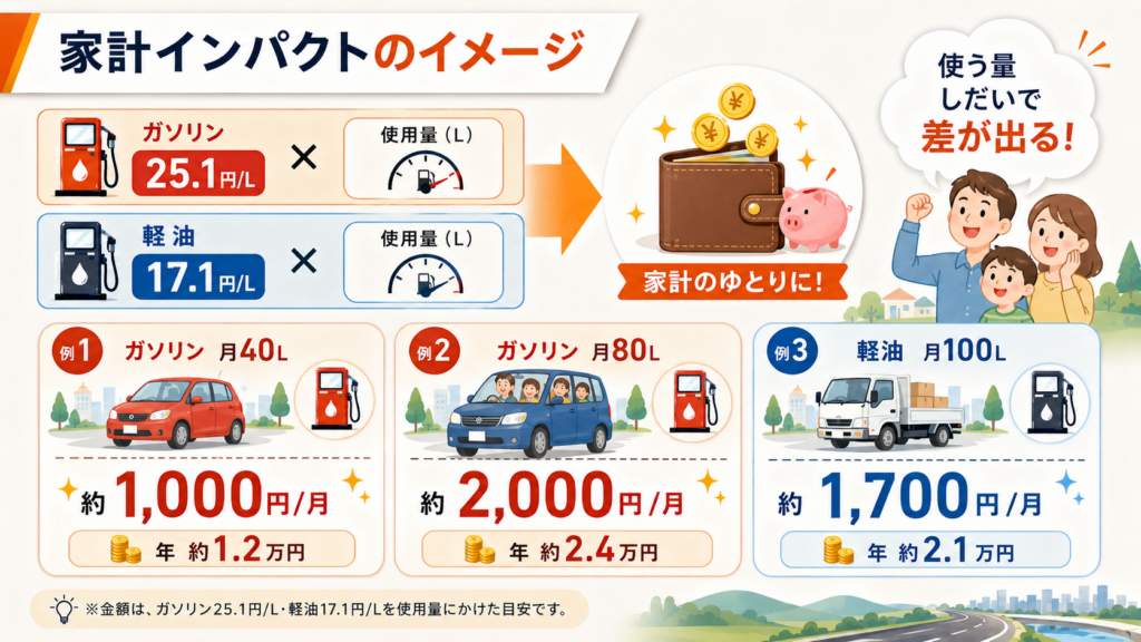 ガソリン暫定税率廃止後の価格は?補助金の行方の解説図解3