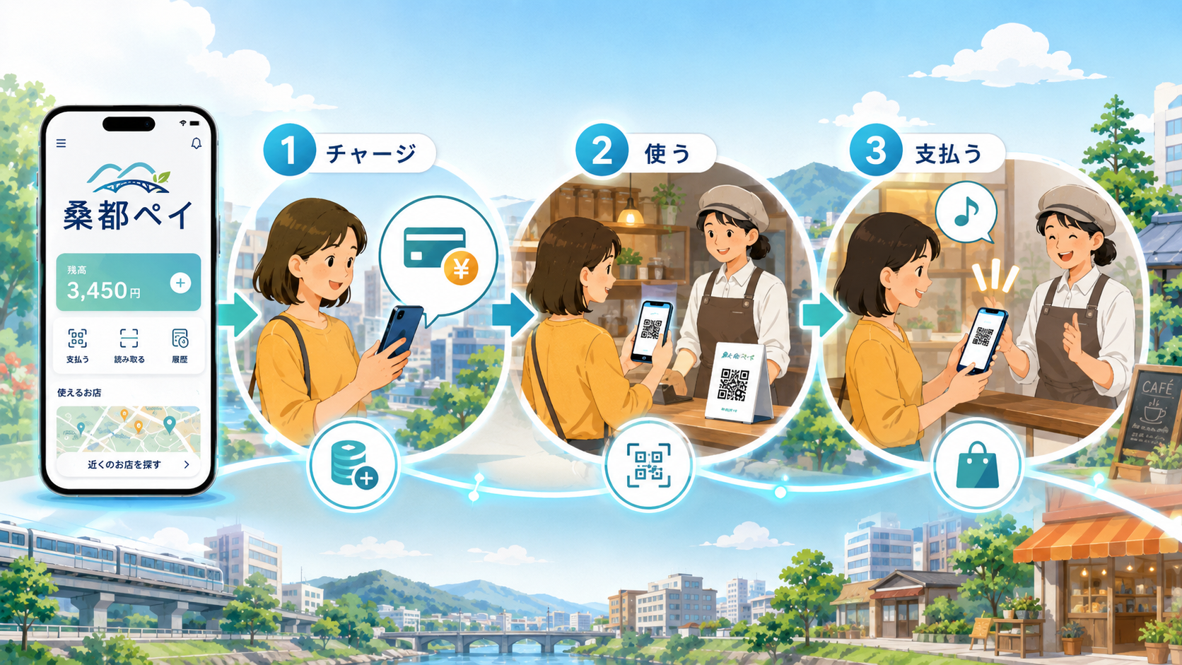 桑都ペイの使い方・使える店・チャージ方法2026の解説図解2