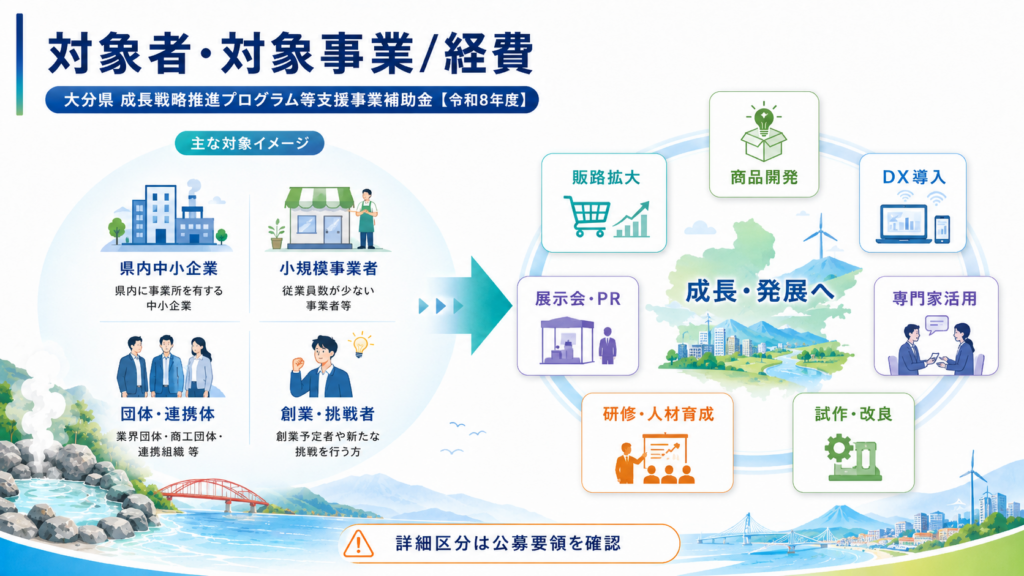 大分県 成長戦略推進プログラム等支援事業補助金最大120万円・申請方法の解説図解2