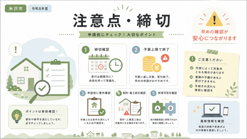米沢市 みらいのすまい応援事業費補助金最大100万円・申請方法の解説図解5