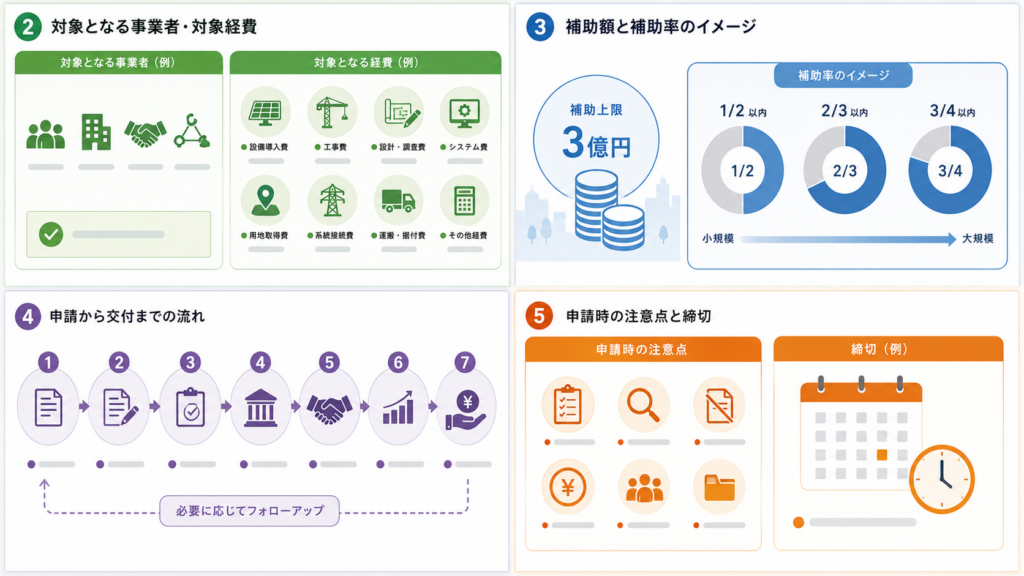 福島県再生可能エネルギー等事業化実証研究支援事業最大3億円・申請方法の解説図解2