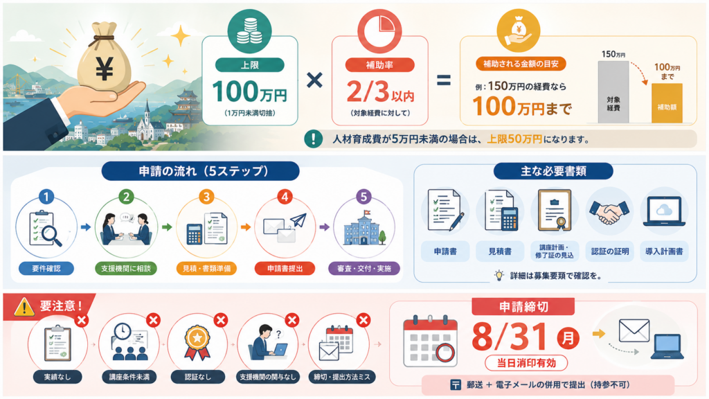 長崎県AI活用力向上支援事業費補助金最大100万円・申請方法の解説図解3