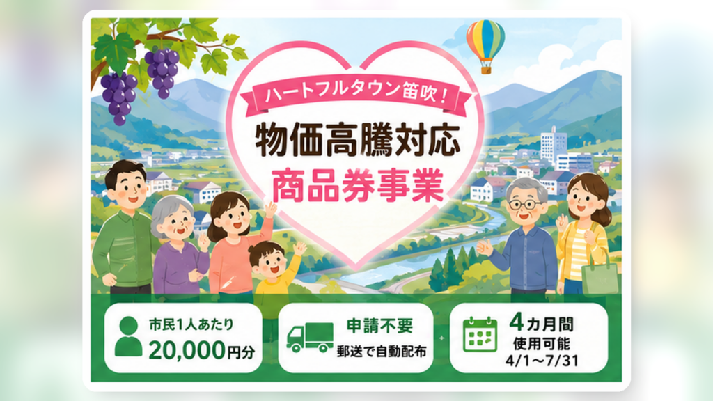 ハートフルタウン笛吹！物価高騰対応商品券事業の解説図解2