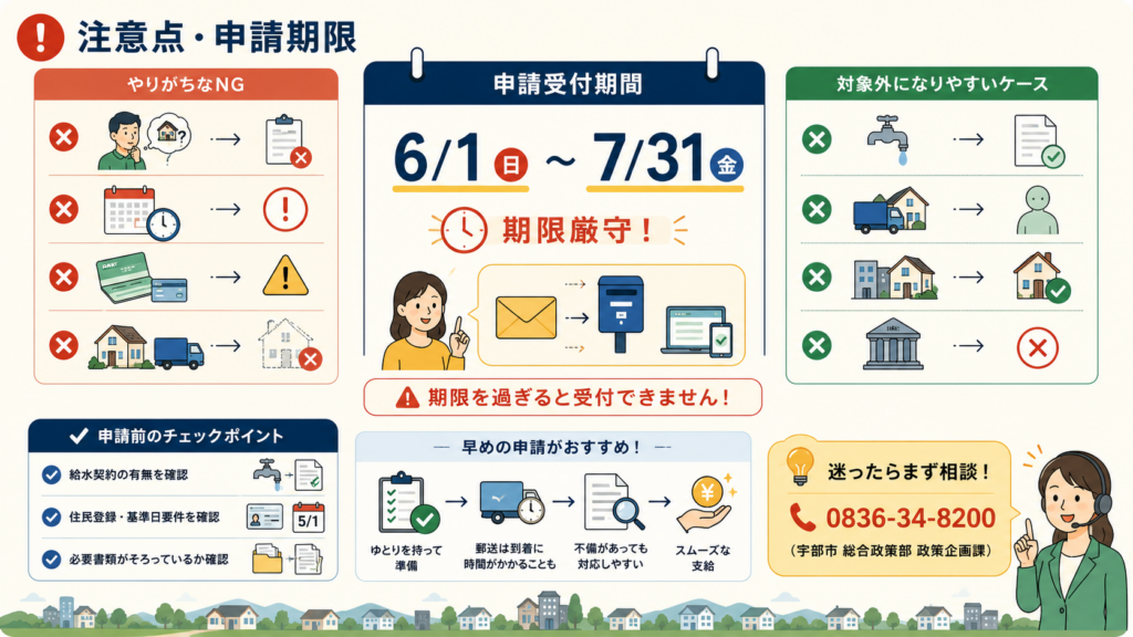 宇部市未給水地区等物価高騰対策給付金｜7,458円と申請方法の解説図解5