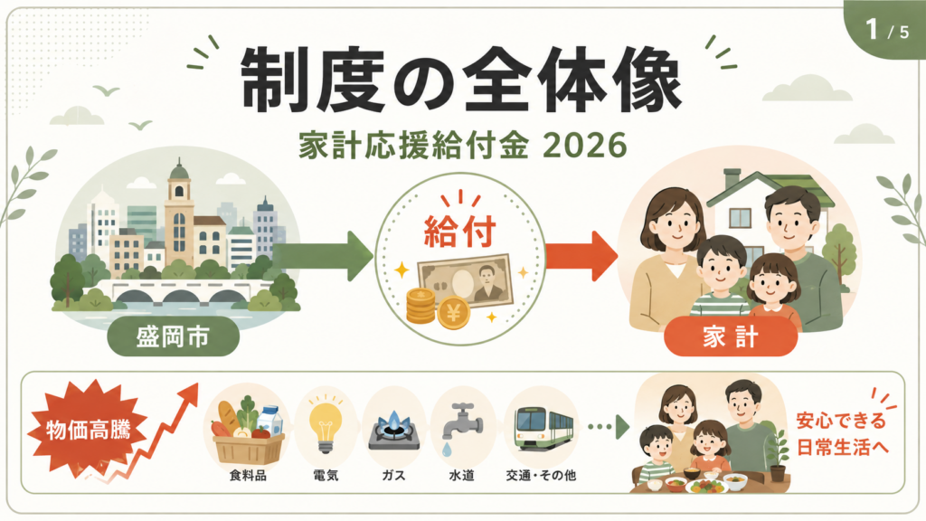 盛岡市 家計応援給付金2026｜対象・給付額・申請方法まとめの解説図解1