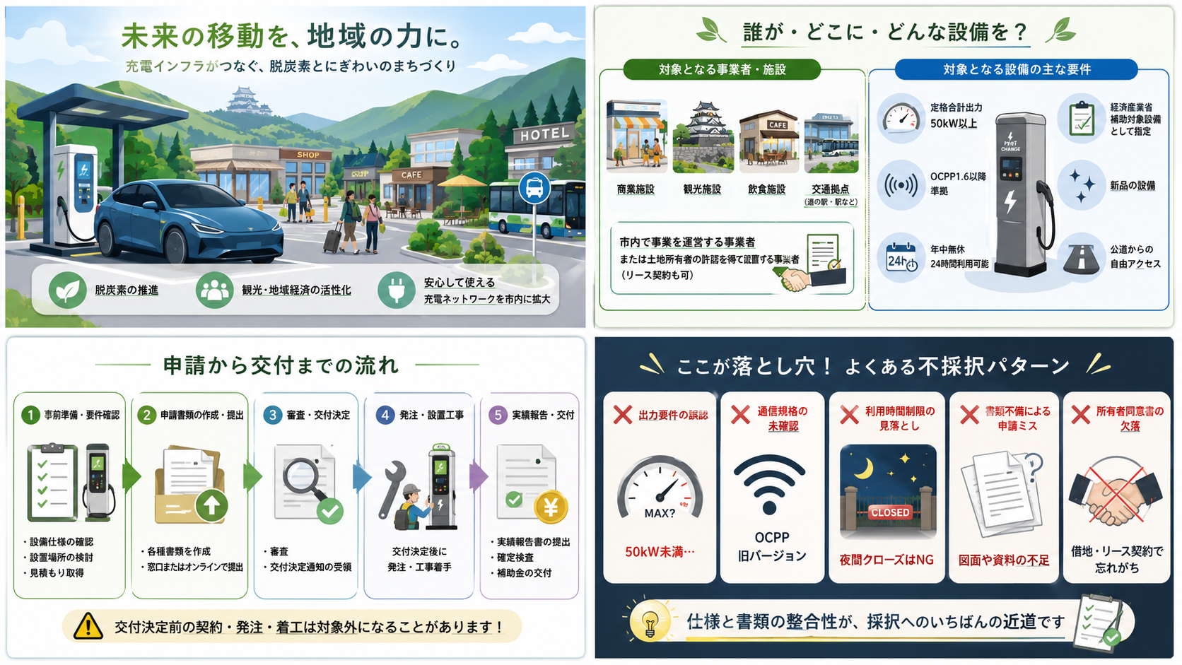 丹波篠山市 公共用充電インフラ整備補助金最大100万円の解説図解1