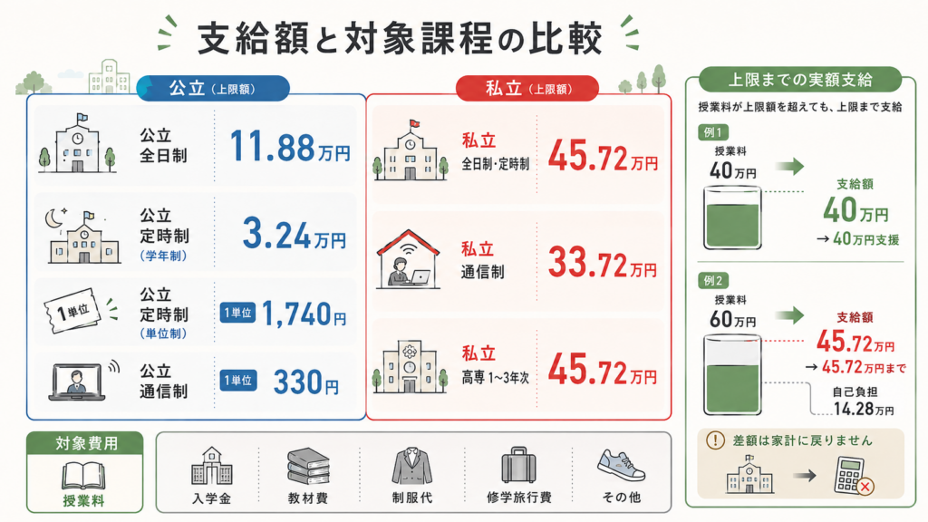 高等学校等就学支援金2026｜私立45.7万円・所得制限撤廃の申請方法の解説図解2