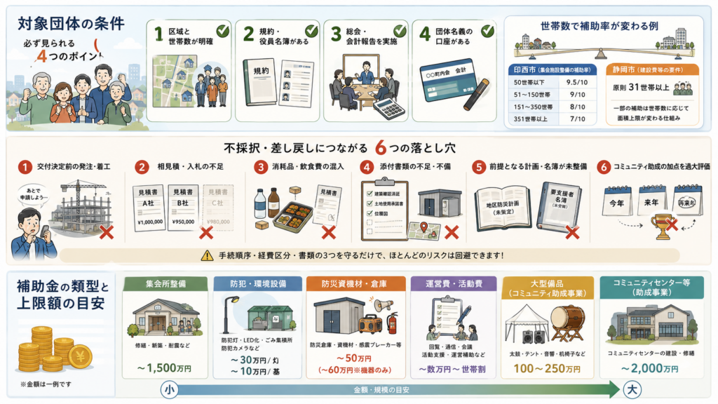自治会・町内会が使える補助金2026役員向け申請ガイドの解説図解4