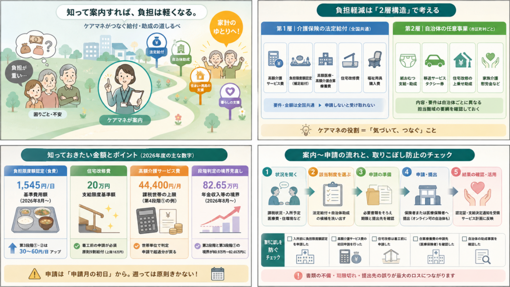 ケアマネが利用者に案内できる給付金・助成金一覧の解説図解1