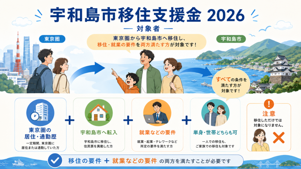 宇和島市移住支援金2026|単身60万・世帯100万円と申請の解説図解5