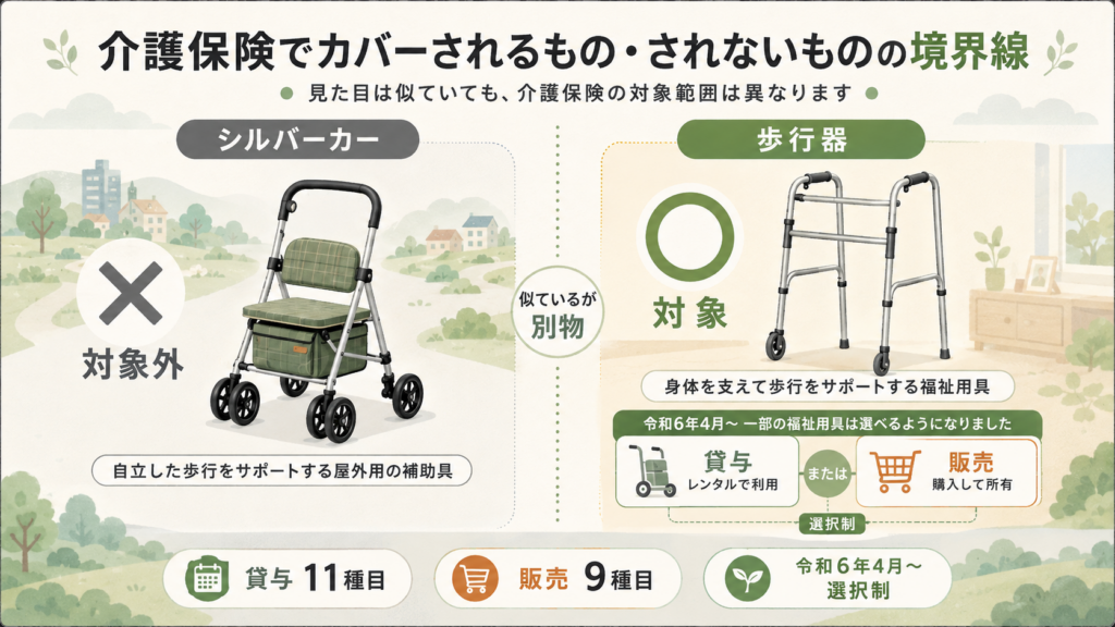 図解:シルバーカーの購入に補助金は出る?