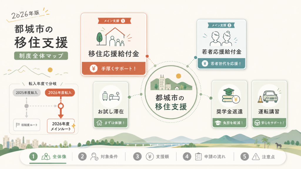 この記事で扱う制度と、いま使えるのはどれかを整理した図解