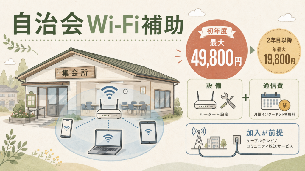 図解:米原市の自治会Wi-Fi補助金はいくらもらえる?
