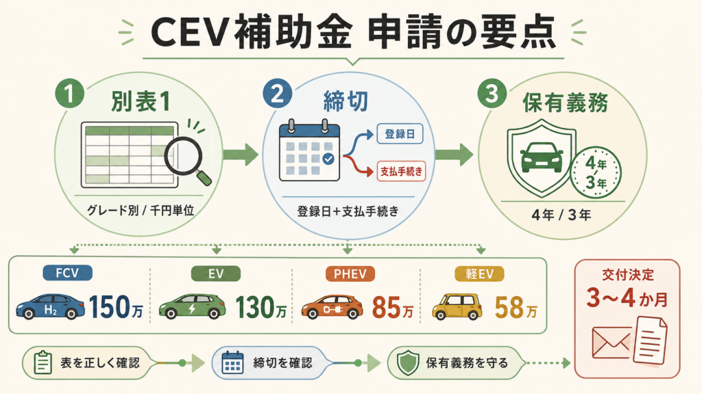 図解:国のCEV補助金は結局いくらもらえる?