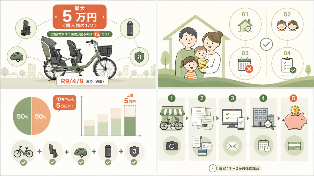 葛飾区の電動自転車補助金はいくら？最大5万円の解説図解1
