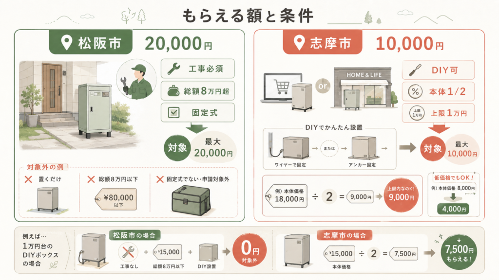 あなたの市町は対象?三重県29市町を1件ずつ確認した結果を整理した図解